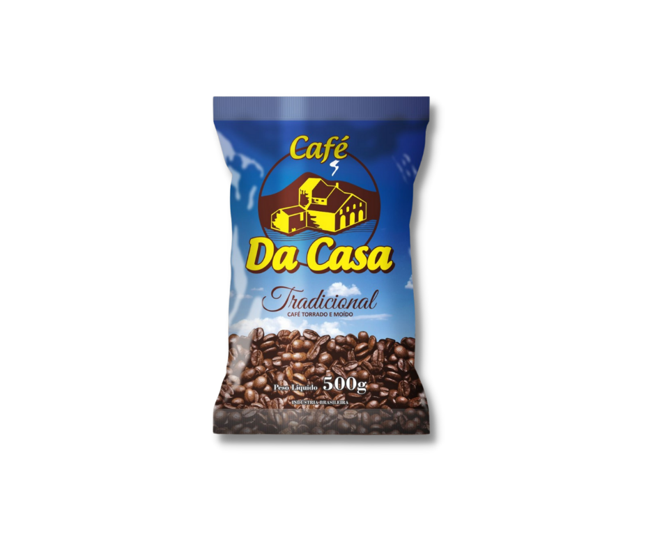 Café Da Casa Tradicional Torrado E Moído Pacote 500g