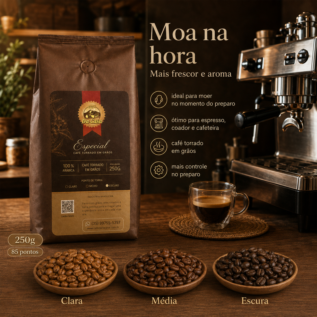Café Especial 85Pts 250g - Torrado em Grão