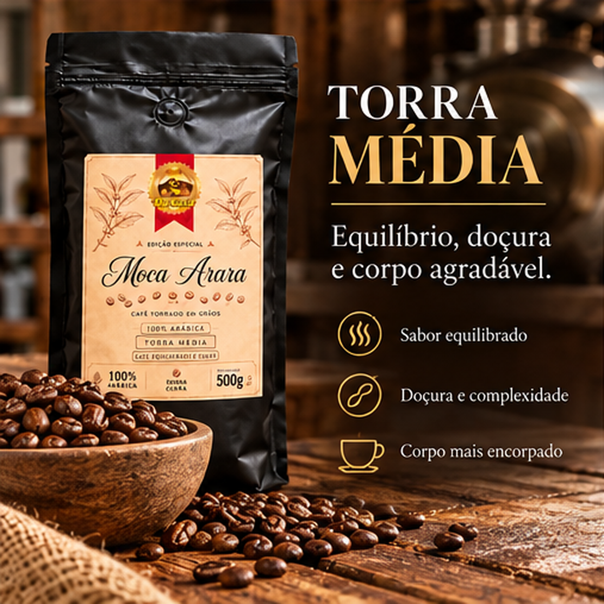 Café Especial Moca Arara 500g - Torrado em Grão
