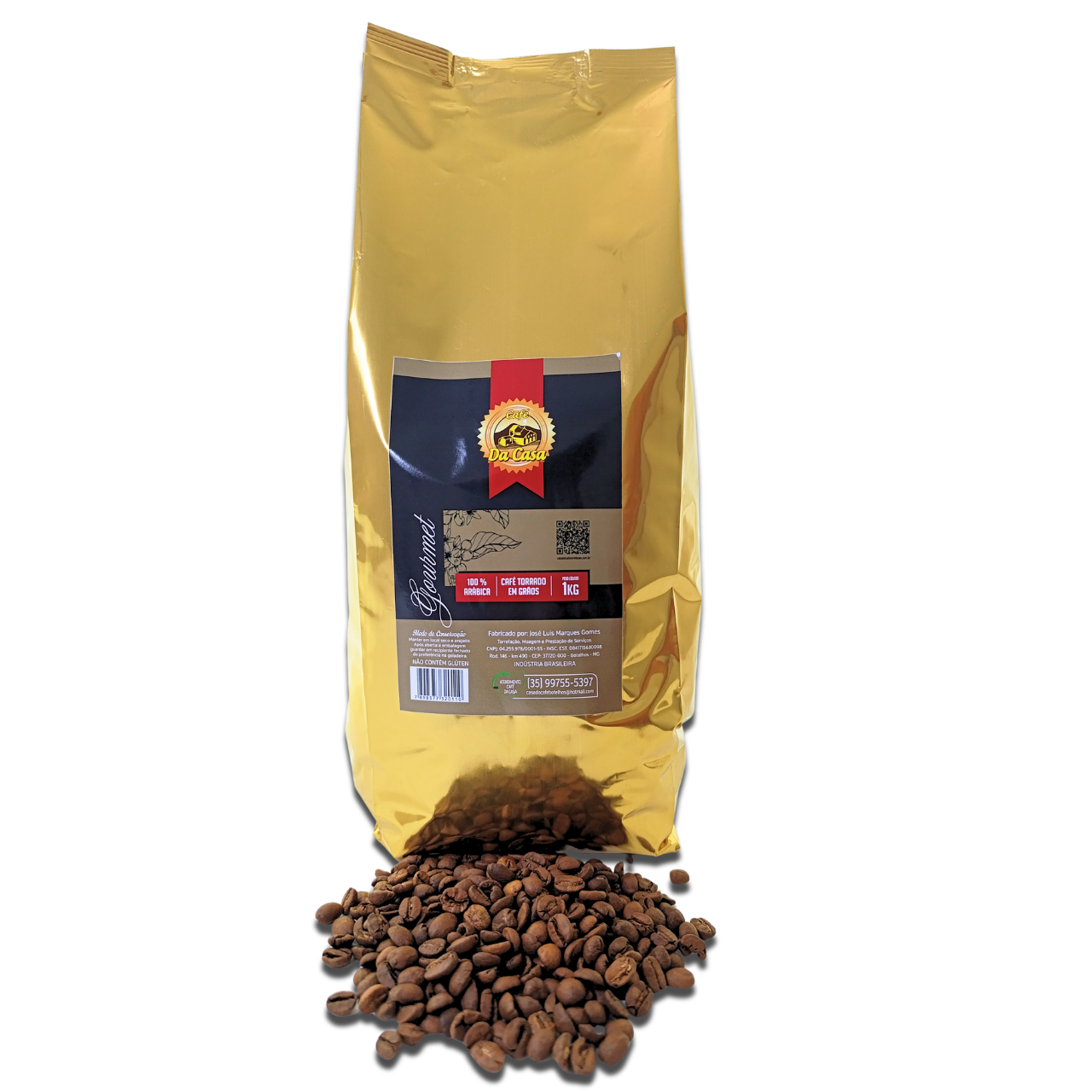 Café Gourmet Torrado Em Grãos 100% Arábica 1kg