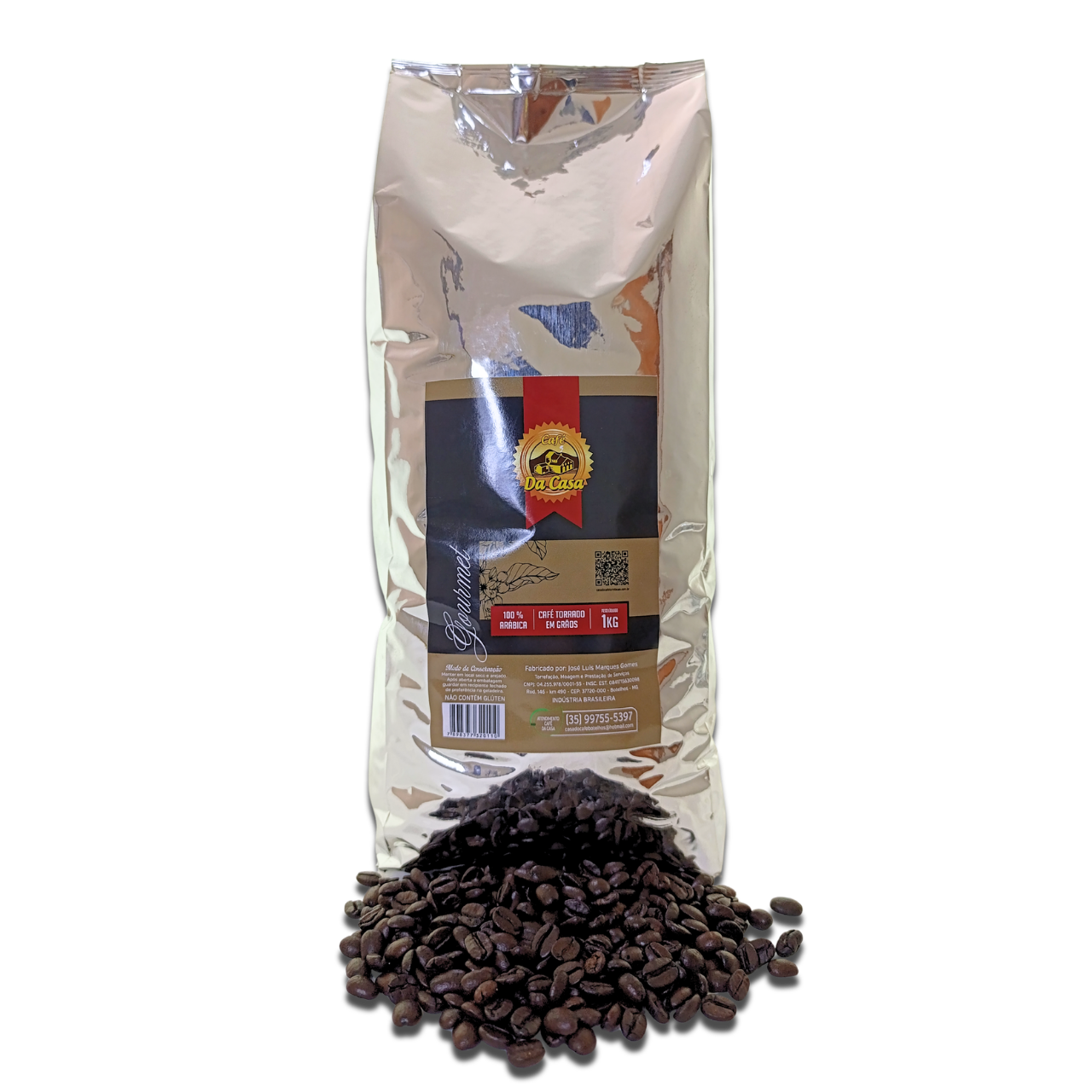 Café Gourmet Torrado Em Grãos 100% Arábica 1kg