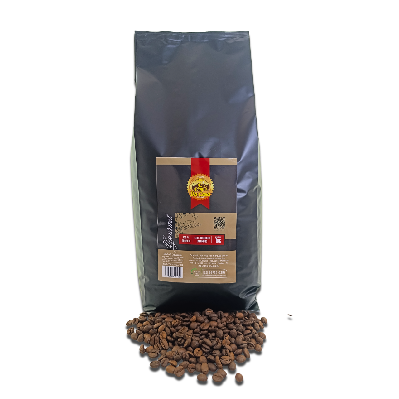 Café Gourmet Torrado Em Grãos 100% Arábica 1kg