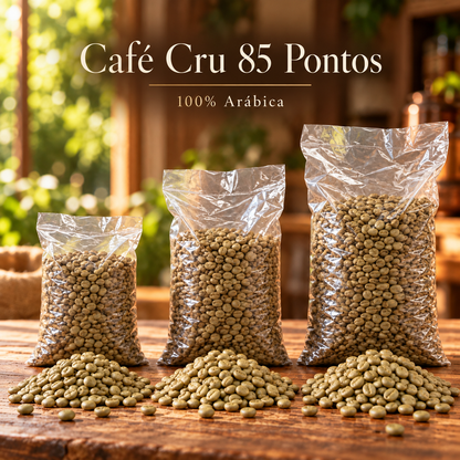 Café Cru/Verde 85 pontos 100% Arábica