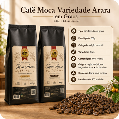 Café Especial Moca Arara 500g - Torrado em Grão