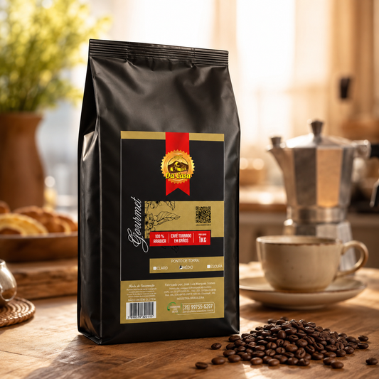 Café Gourmet Torrado Em Grãos 100% Arábica 1kg