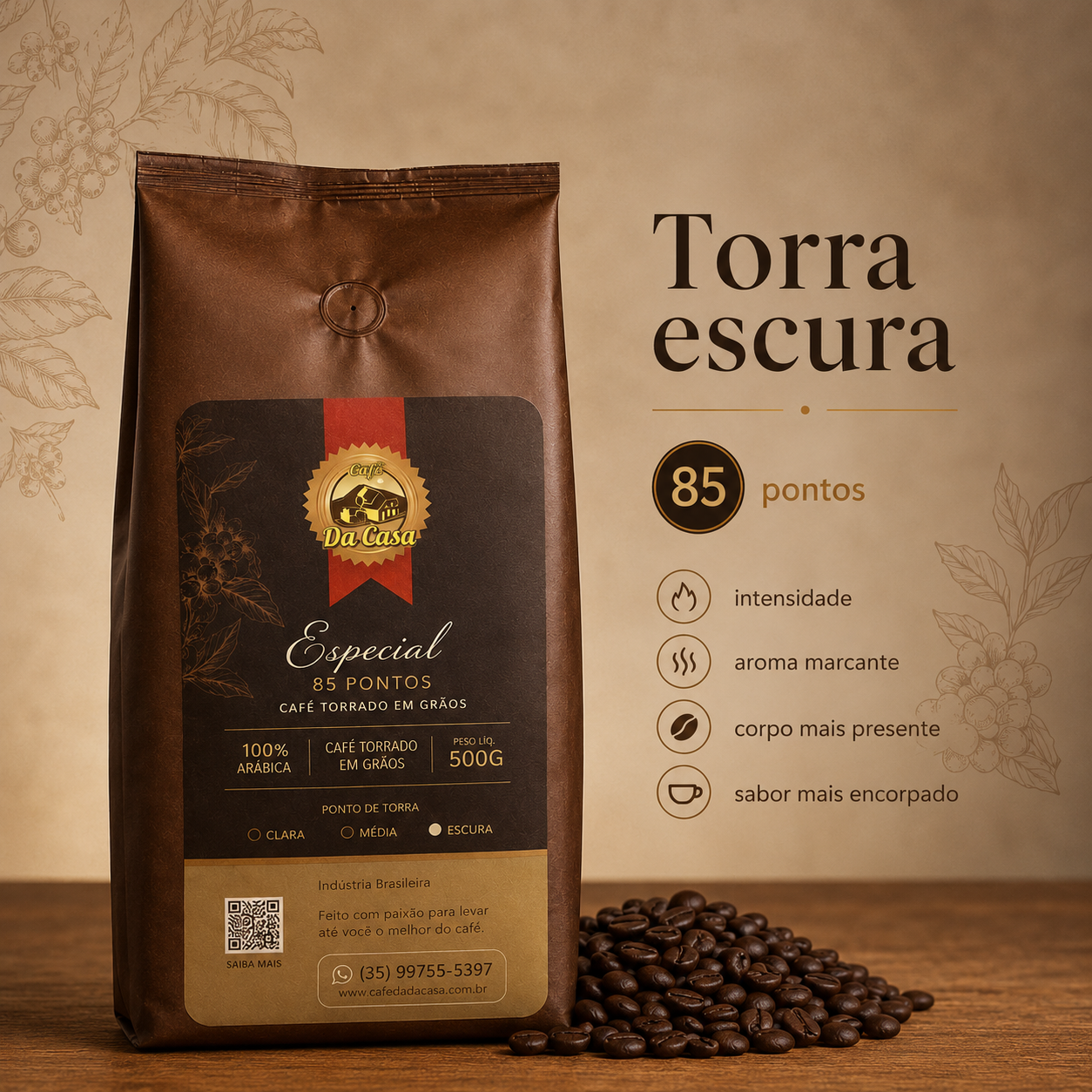 Café Especial 85Pts 500g - Torrado em Grão