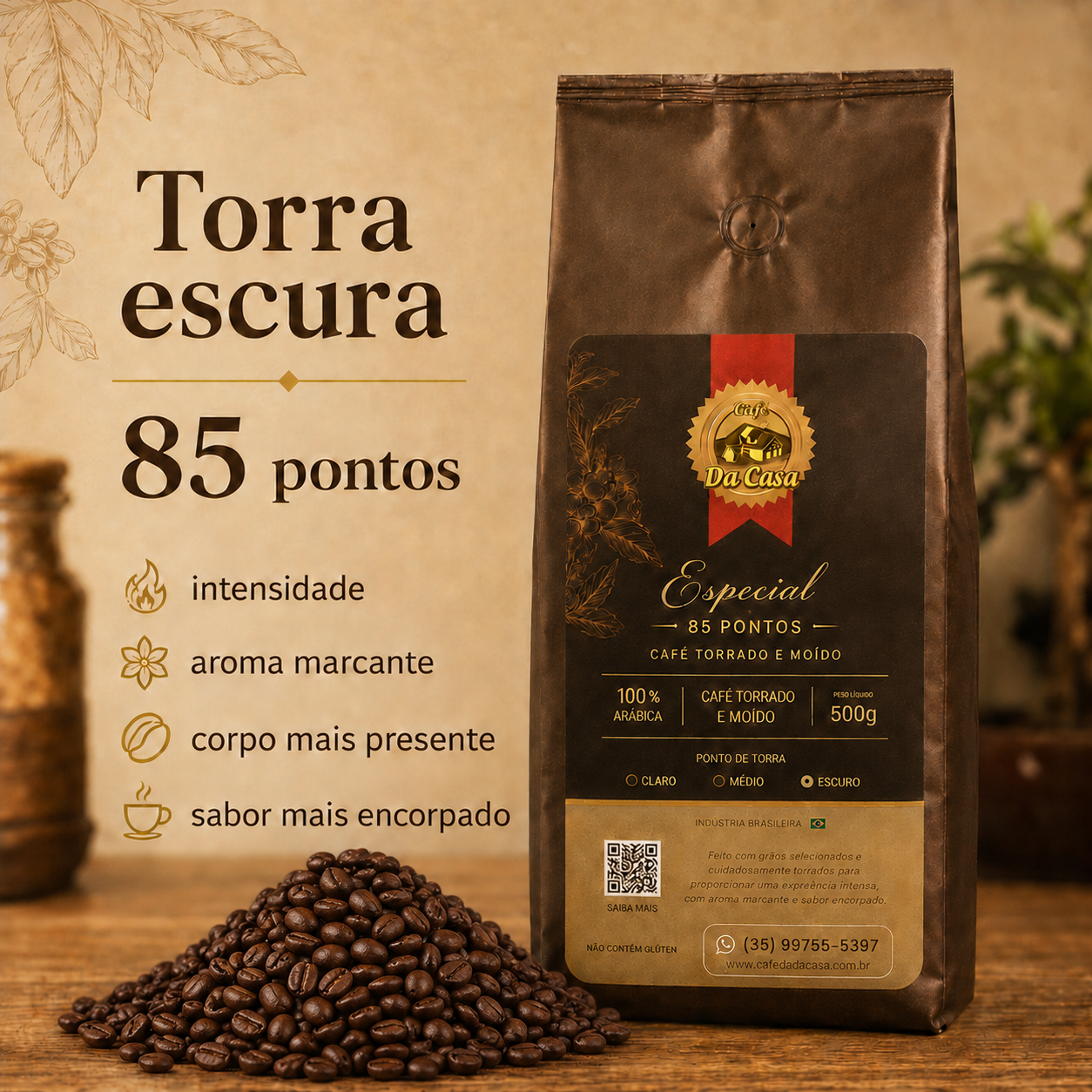 Café Especial 85Pts 1Kg- Torrado em Grão