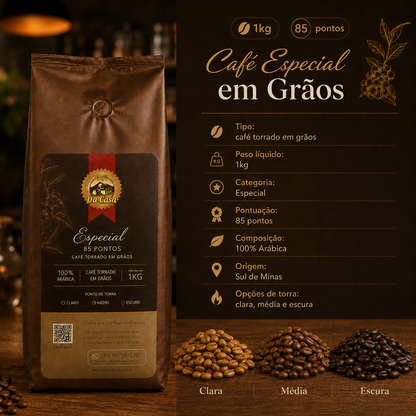 Café Especial 85Pts 1Kg- Torrado em Grão