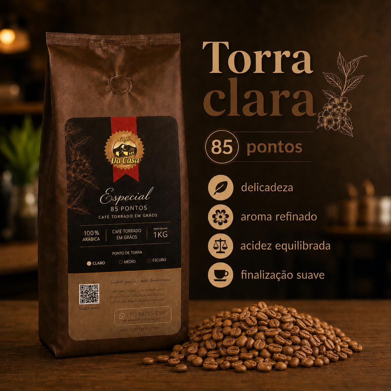 Café Especial 85Pts 1Kg- Torrado em Grão