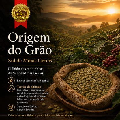Café Cru/Verde 85 pontos 100% Arábica