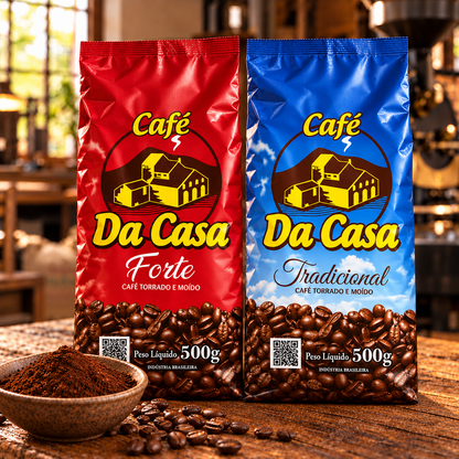 Kit 1kg Café da Casa Tradicional e Forte