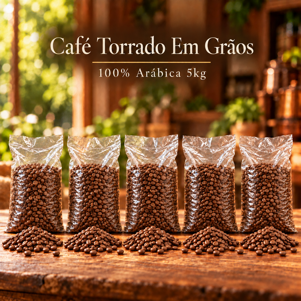 Café Torrado Em Grãos 100% Arábica 5kg