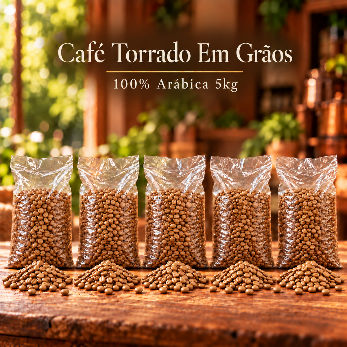 Café Torrado Em Grãos 100% Arábica 5kg