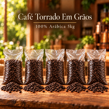 Café Torrado Em Grãos 100% Arábica 5kg