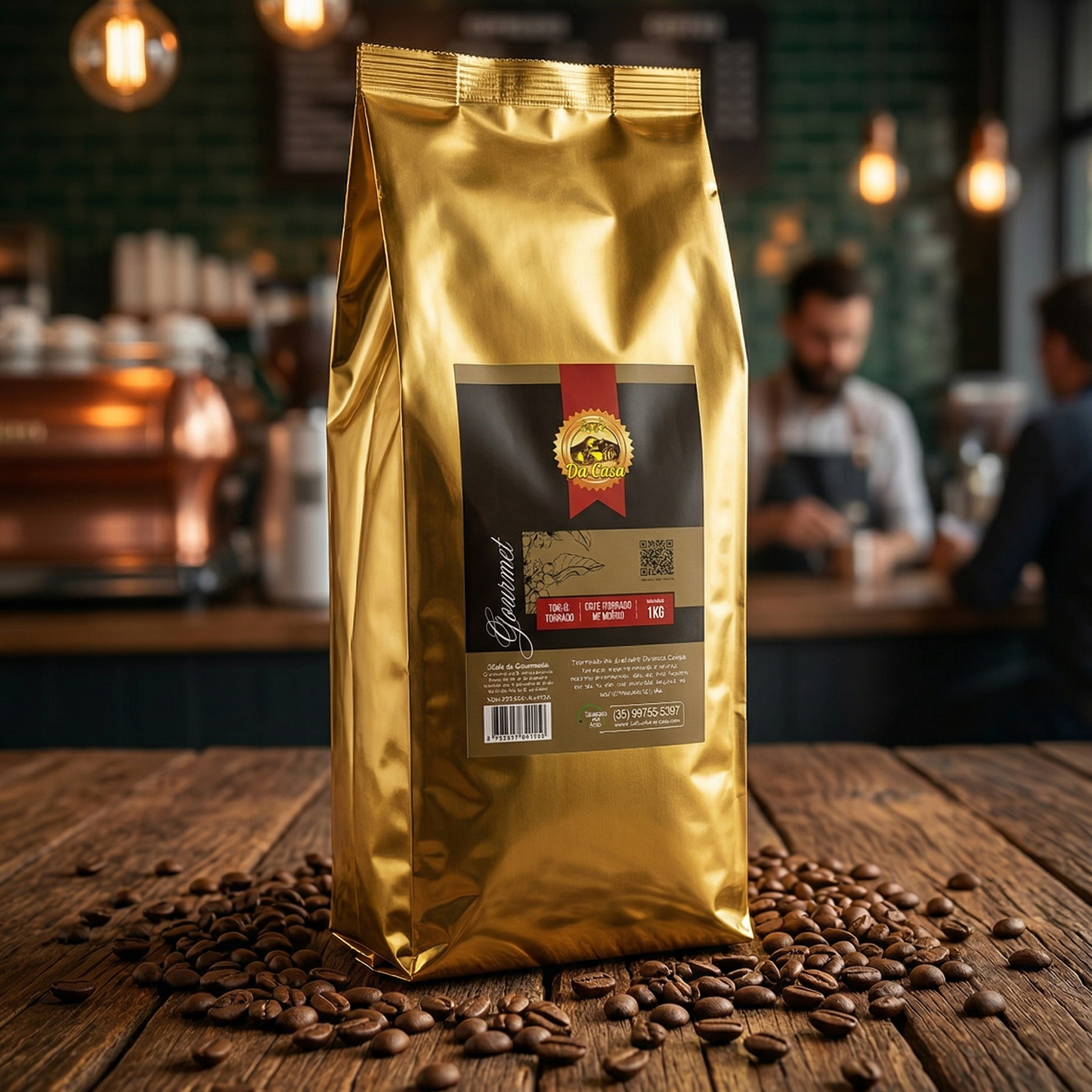 Café Gourmet Torrado Em Grãos 100% Arábica 1kg