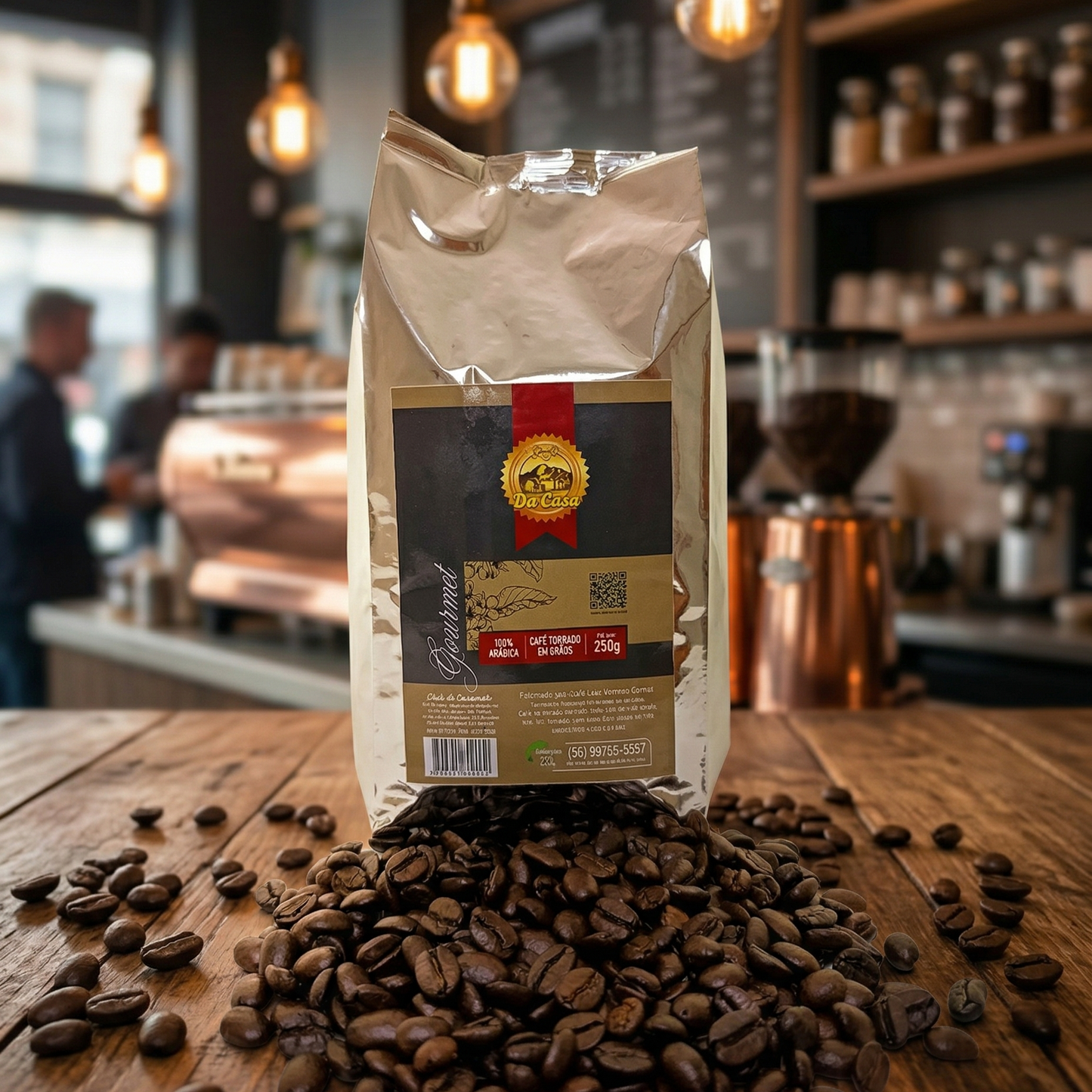Café Gourmet Torrado Em Grãos 100% Arábica 250g