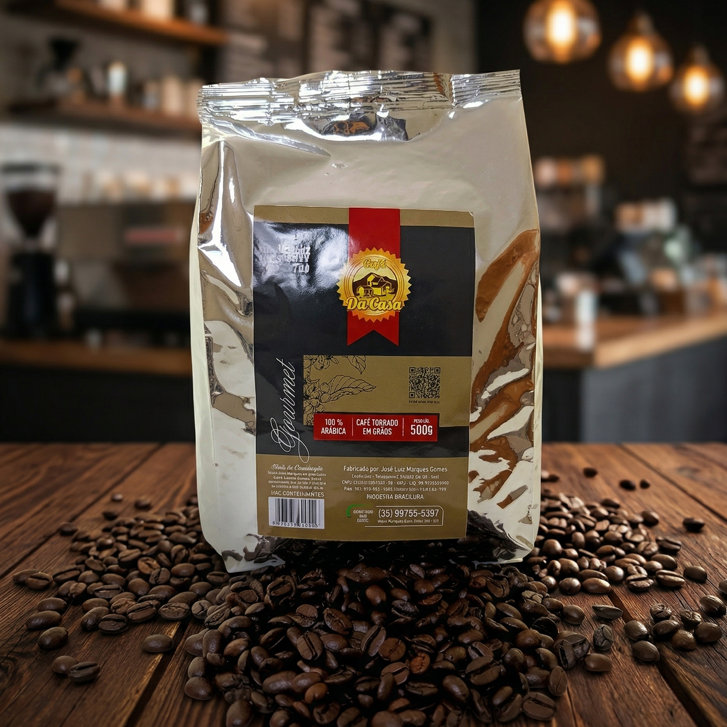 Café Gourmet Torrado Em Grãos 100% Arábica 500g