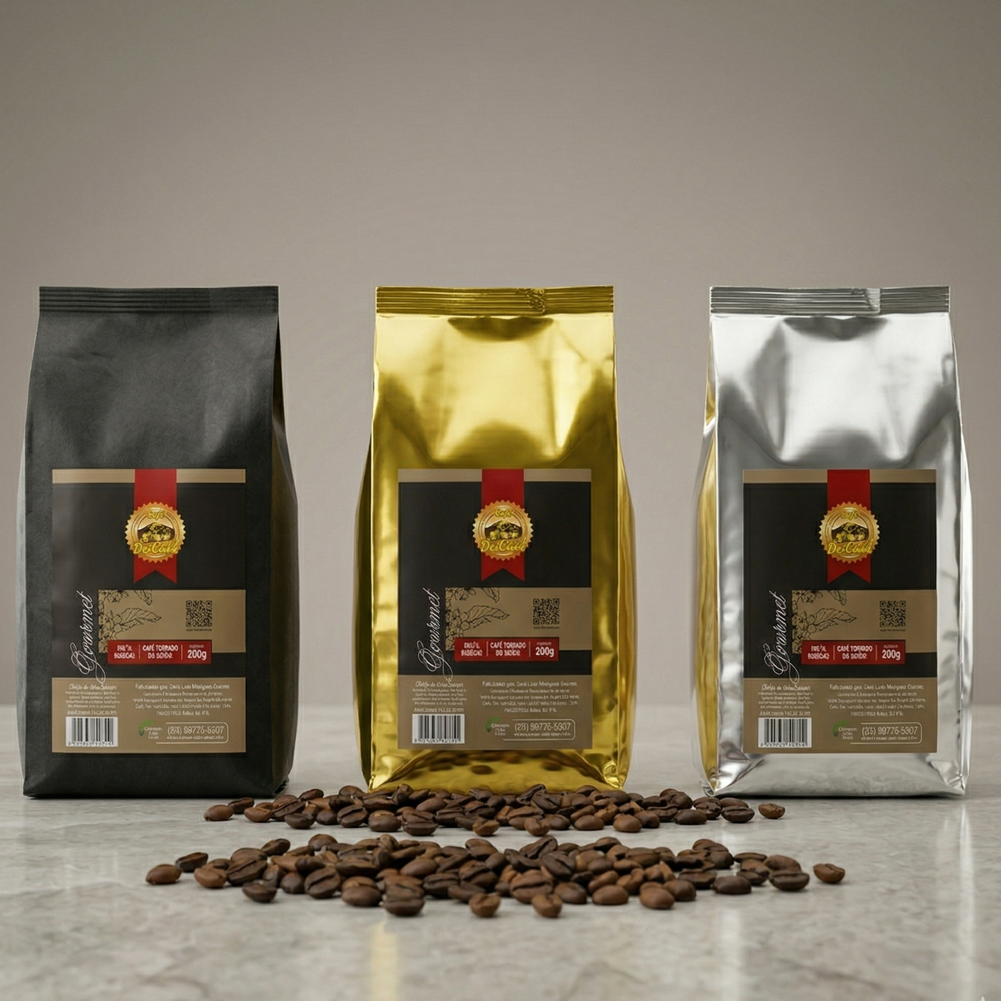 Café Gourmet Torrado Em Grãos 100% Arábica 250g