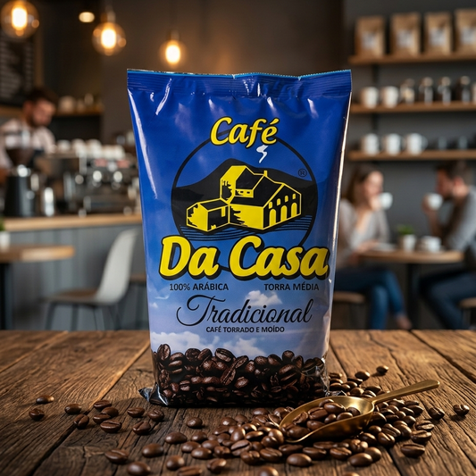 Café Da Casa Tradicional Torrado E Moído Pacote 500g